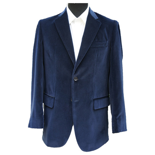 100 Cotton Navy Blue Velvet Jacket £119